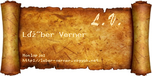 Léber Verner névjegykártya